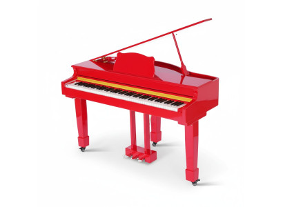 Pianoforte a coda rosso Digitalpiano Pianoforte a coda lucido
