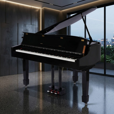 Pianoforte a coda nero Digitalpiano Pianoforte a coda lucido