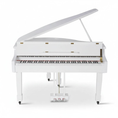 Pianoforte a coda digitale bianco