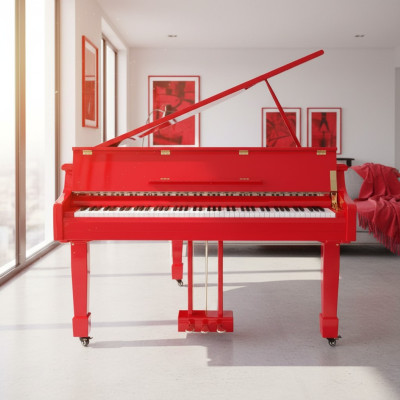 Pianoforte a coda digitale rosso