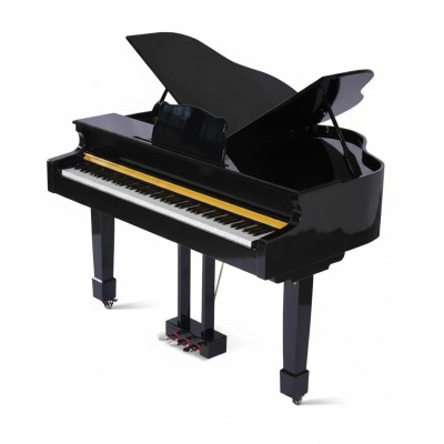 Pianoforte digitale nero pianoforte a coda lucido