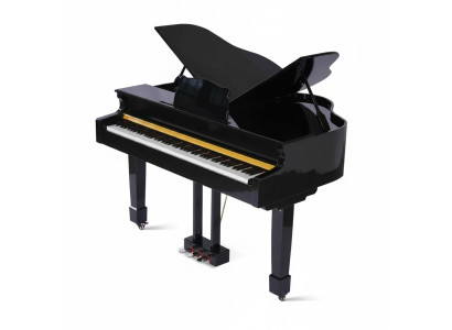 Pianoforte digitale nero pianoforte a coda lucido