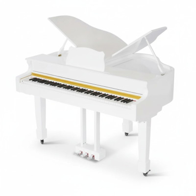 Pianoforte digitale bianco a coda lucido