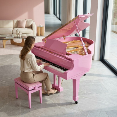 Pianoforte digitale pianoforte a coda lucido pianoforte rosa