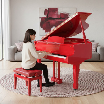 Pianoforte digitale pianoforte a coda lucido pianoforte rosso