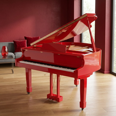 Pianoforte digitale pianoforte a coda lucido pianoforte rosso