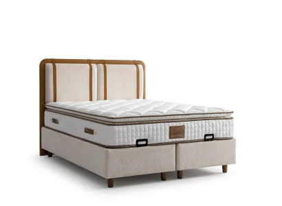 Colori chiari e neutri rendono il letto con materasso versatile.