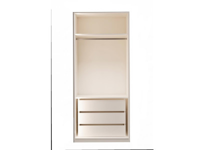 Zweitüriger Kleiderschrank Modern Beige Kommode Schrank
