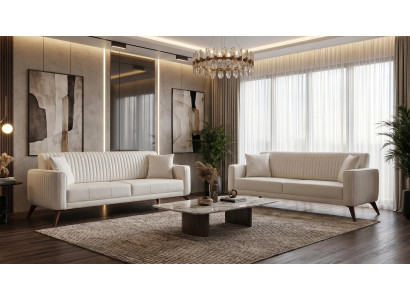 Weißes modernes Sofa-Set Sofas Stoffsofas Wohnzimmergarnitur