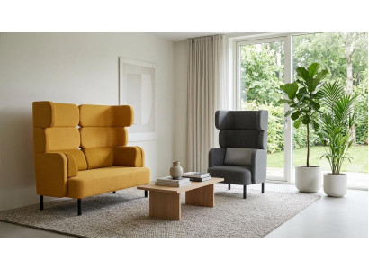 Zweistufiger Textilsessel Polstersessel Wohnzimmer Modern Elegant