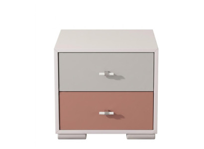 Weiß-rosa Nachttisch Modern Holznachttisch Jugendzimmer Mädchen Schlafzimmer
