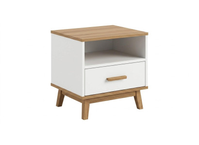 Weißer Nachttisch Holz-Nachttisch Jugendzimmer Schlafzimmer modern Teenager