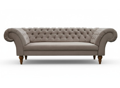 DIVANO CHESTERFIELD IN TESSUTO SOFÀ SET SALOTTO TESSILE 3 POSTI NUOVO MADE IN EU