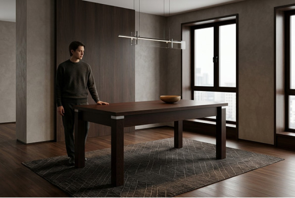 Tavolo da pranzo in legno di lusso per sala da pranzo 80x160 cm allungabile a 80x200 cm