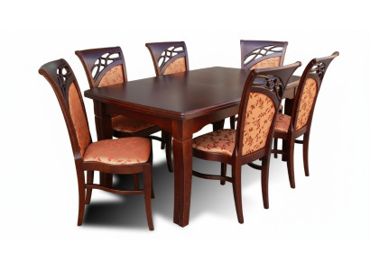 Tavolo da pranzo + 6 sedie Set da sala da pranzo Gruppo da pranzo Tavolo Tavoli Nuovo