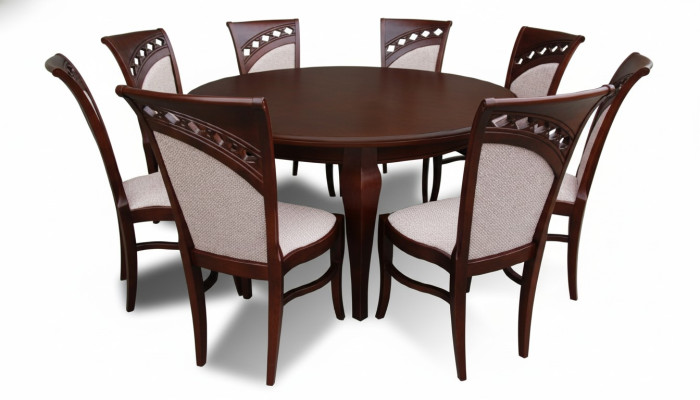 Tavolo da pranzo + 8 sedie Set da pranzo Gruppo da pranzo Tavolo rotondo Tavoli Nuovi