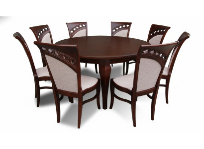 Tavolo da pranzo + 8 sedie Set da pranzo Gruppo da pranzo Tavolo rotondo Tavoli Nuovi