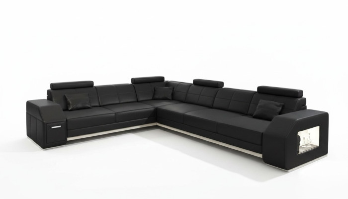 Divano in pelle Divano Set di divani 3+2+1 posti Set di divani Design Moderno Sofa