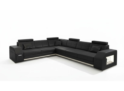 Divano in pelle Divano Set di divani 3+2+1 posti Set di divani Design Moderno Sofa