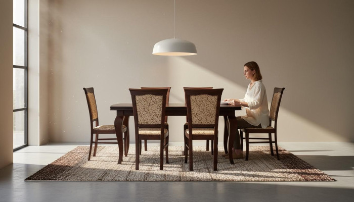 Tavolo da pranzo + 6x sedie Sedia Set da pranzo Gruppo da pranzo Moderno Tavolo Tavoli Nuovo Z11