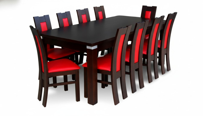 Tavolo da pranzo + 10 sedie Sedia Set da pranzo Gruppo da pranzo Moderno Tavolo Tavoli Nuovo