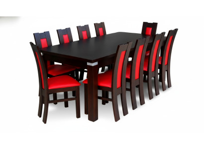 Tavolo da pranzo + 10 sedie Sedia Set da pranzo Gruppo da pranzo Moderno Tavolo Tavoli Nuovo