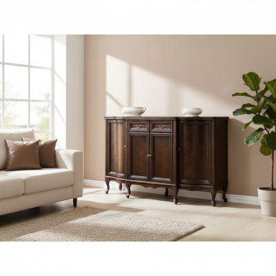 Comò classico Comodini Armadio con cassetti Stile antico Armadio Modellato in legno