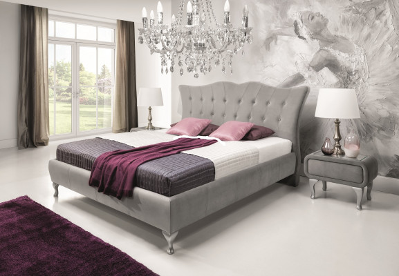 Letto Chesterfield Letto imbottito di lusso Design letto matrimoniale Nuovo