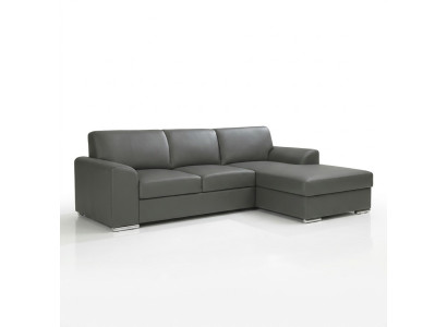 Innovazione nel soggiorno divani ad angolo con rivestimento in tessuto e funzione letto estraibile.