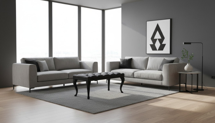 Chesterfield Pouf Poggiapiedi Pouf ottomana Divano in pelle Tessuto Tessile Poggiapiedi