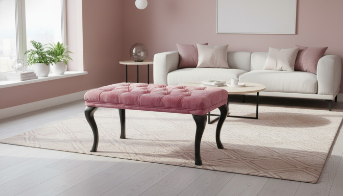 Chesterfield Pouf Poggiapiedi Pouf di servizio Ottomana Divano Pelle Tessuto TORBAY II Nuovo