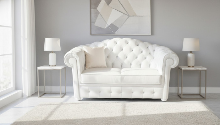 Chesterfield 3 posti con funzione letto divano divano set di imbottiture nuovi!!