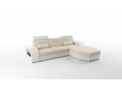 Divano design angolare in pelle tessuto set di imbottitura salotto concept arie confortevoli.
