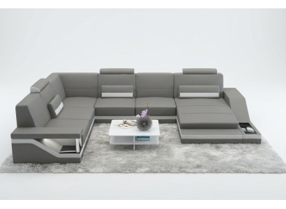 Divano a forma di U di design, divano ad angolo imbottito, set di divani ad angolo, divano, divano d'angolo, soggiorno