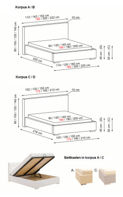 Designer Letto matrimoniale imbottito Letti Letto Camera da letto Letto matrimoniale Letto in pelle Nuovo 2700