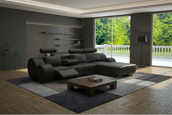 Designer set di mobili da soggiorno divano ad angolo divano divano imbottito divano in pelle nuovi.