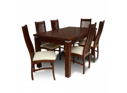 Tavolo da pranzo + 6 sedie per set da pranzo da sala da pranzo Tavolo classico Nuovo