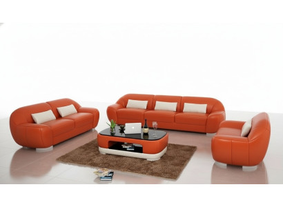Divano in pelle Divano Composizione per soggiorno Divano ad angolo Set da salotto Sofa Design moderno