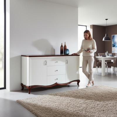 Cassettiera XXL Designer in legno massiccio, armadio comò grande, nuovo MIK3sz
