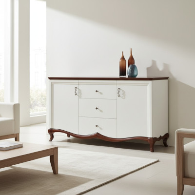 Cassettiera XXL Designer in legno massiccio, armadio comò grande, nuovo MIK3sz