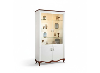 Legno massiccio Legno massello Lavorazione artigianale Vetrina classica Armadio con vetrina Vetrine MIW2