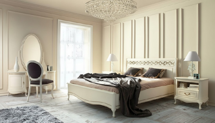 Set di stile italiano 5 pezzi Letto Designer Esclusivo Letto di lusso Letti Letti Matrimoniali