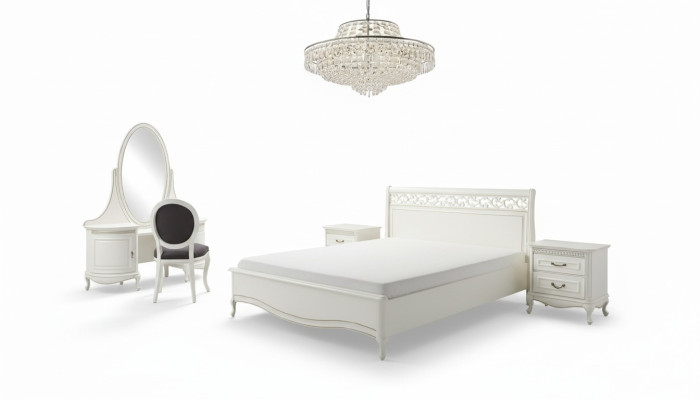 Set di stile italiano 5 pezzi Letto Designer Esclusivo Letto di lusso Letti Letti Matrimoniali