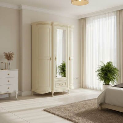 Classici armadi armadio armadietto guardaroba con specchio VArmadio-3D-G