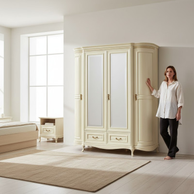Mobili classici Armadio Parete libreria Armadio - Modello V-armadio-4D-G