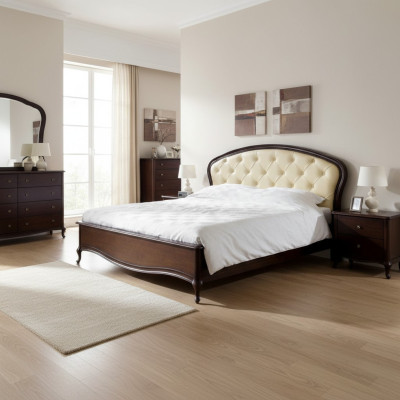 Letto Letto matrimoniale Letto matrimoniale Chippendale Letto a baldacchino Letto coloniale Modello camera da letto V-O-N