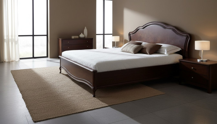 Letto Letto matrimoniale Chippendale Letto matrimoniale reale Camera da letto coloniale Modello V-P-N