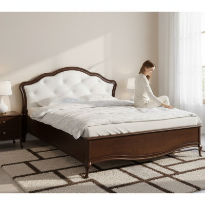 Letto Letto matrimoniale Letto matrimoniale Chippendale Camera da letto classica reale - Modello V-T