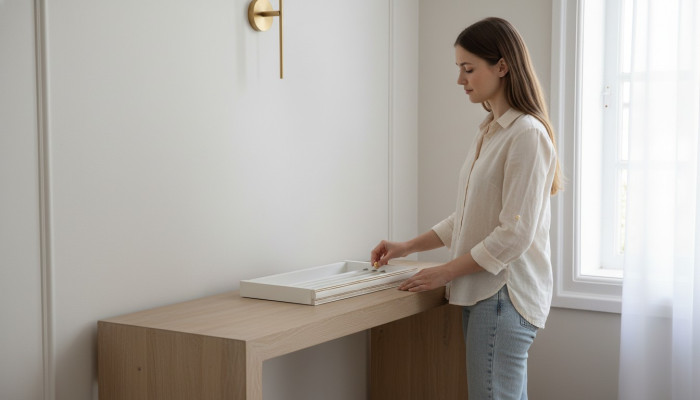 Elemento per armadio a muro a walk-in, armadio, mobili italiani V-E per appendere pantaloni.