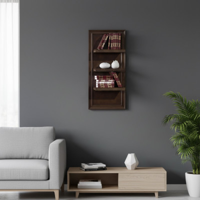 Soggiorno XXL libreria in legno massiccio 131 cm mensola scaffale scaffali CD DVD libri